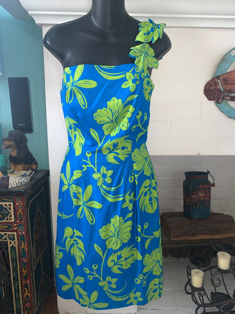 60's TANYA ORIGINALS HONOLULU HAWAIIAN DRESS XS